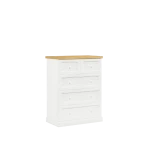 KLASYCZNA BIAŁA KOMODA 110CM, SZUFLADY, LITE DREWNO + MDF LAKIEROWANY MAT