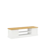 KLASYCZNA BIAŁA SZAFKA RTV 160CM, LITE DREWNO + MDF LAKIEROWANY MAT